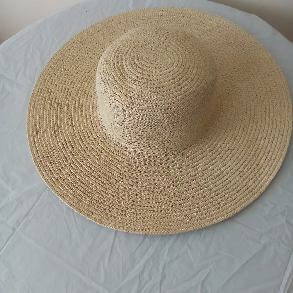 UNBRANDED Elegant Tan Wide-Brim Hat 7